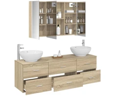 Vonios baldų rinkinys 4 pcs Sonoma ąžuolas