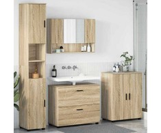 Vonios baldų rinkinys su stalčių 4 pcs Sonoma ąžuolas