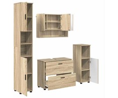 Vonios baldų rinkinys su stalčių 4 pcs Sonoma ąžuolas