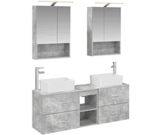 Vonios baldų rinkinys 5 pcs Betono pilka