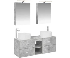 Vonios baldų rinkinys 5 pcs Betono pilka