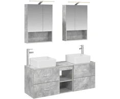 Vonios baldų rinkinys 5 pcs Betono pilka