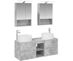 Vonios baldų rinkinys 5 pcs Betono pilka