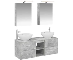 Vonios baldų rinkinys 5 pcs Betono pilka