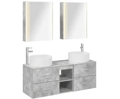 Vonios baldų rinkinys 5 pcs Betono pilka