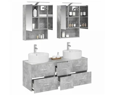 Vonios baldų rinkinys 5 pcs Betono pilka