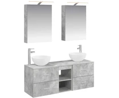 Vonios baldų rinkinys 5 pcs Betono pilka