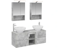 Vonios baldų rinkinys 5 pcs Betono pilka
