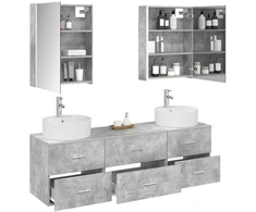 Vonios baldų rinkinys 5 pcs Betono pilka