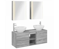 Vonios baldų rinkinys 5 pcs Pilka Sonoma