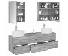 Vonios baldų rinkinys 5 pcs Pilka Sonoma