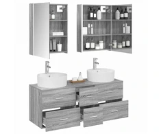 Vonios baldų rinkinys 5 pcs Pilka Sonoma
