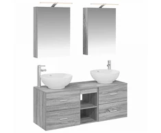 Vonios baldų rinkinys 5 pcs Pilka Sonoma