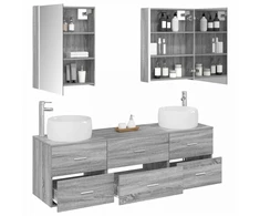 Vonios baldų rinkinys 5 pcs Pilka Sonoma
