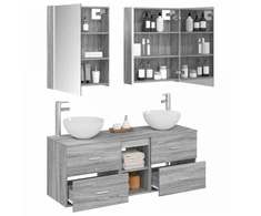 Vonios baldų rinkinys 5 pcs Pilka Sonoma