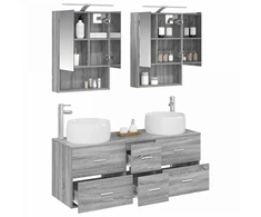 Vonios baldų rinkinys 5 pcs Pilka Sonoma