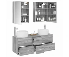 Vonios baldų rinkinys 5 pcs Pilka Sonoma