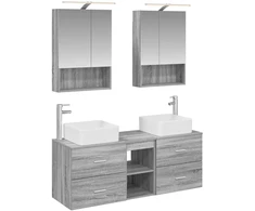 Vonios baldų rinkinys 5 pcs Pilka Sonoma
