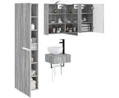 Vonios baldų rinkinys 5 pcs Pilka Sonoma