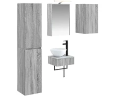 Vonios baldų rinkinys 5 pcs Pilka Sonoma
