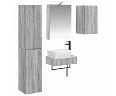 Vonios baldų rinkinys 5 pcs Pilka Sonoma