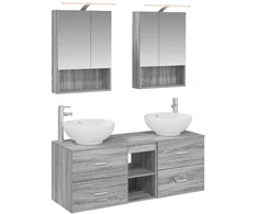 Vonios baldų rinkinys 5 pcs Pilka Sonoma