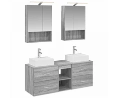 Vonios baldų rinkinys 5 pcs Pilka Sonoma