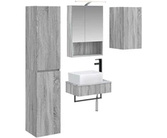 Vonios baldų rinkinys 5 pcs Pilka Sonoma