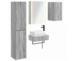 Vonios baldų rinkinys 5 pcs Pilka Sonoma