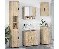 Vonios baldų rinkinys su stalčių 5 pcs Sonoma ąžuolas