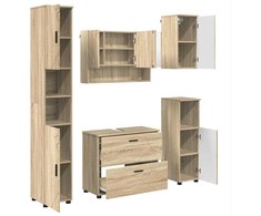 Vonios baldų rinkinys su stalčių 5 pcs Sonoma ąžuolas
