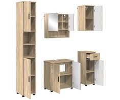 Vonios baldų rinkinys su stalčių 5 pcs Sonoma ąžuolas