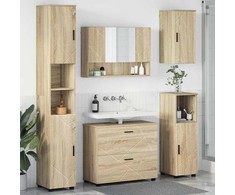 Vonios baldų rinkinys su stalčių 5 pcs Sonoma ąžuolas