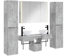 Vonios baldų rinkinys 6 pcs Betono pilka