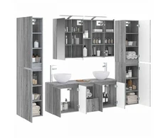 Vonios baldų rinkinys 6 pcs Pilka Sonoma