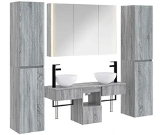 Vonios baldų rinkinys 6 pcs Pilka Sonoma