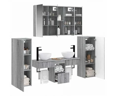 Vonios baldų rinkinys 6 pcs Pilka Sonoma