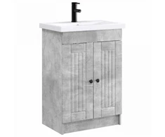 Vonios baldų rinkinys Betono pilka 56 x 37,5 x 81 cm