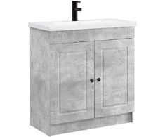 Vonios baldų rinkinys Betono pilka 56 x 37,5 x 81 cm