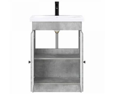 Vonios baldų rinkinys Betono pilka 78,5 x 37,5 x 81 cm