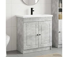 Vonios baldų rinkinys Betono pilka 78,5 x 37,5 x 81 cm
