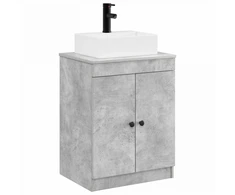 Vonios baldų rinkinys Betono pilka Apdirbta mediena