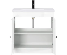 Vonios baldų rinkinys Itin blizgi balta 78,5 x 37,5 x 81 cm