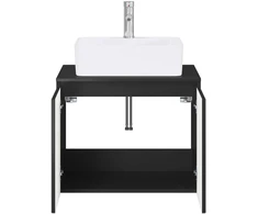 Vonios baldų rinkinys Juoda Apdirbta mediena