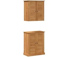 Vonios baldų rinkinys su lentyna VIGO 2 pcs Ruda ir medaus ruda