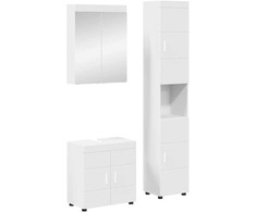 Vonios baldų rinkinys TULUM 3 pcs Balta 60 x 34 x 63 cm