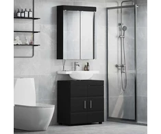 Vonios baldų rinkinys TULUM 2 pcs Juoda 60 x 34 x 63 cm