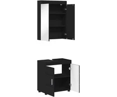 Vonios baldų rinkinys TULUM 2 pcs Juoda 60 x 34 x 63 cm