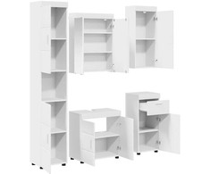 Vonios baldų rinkinys TULUM 5 pcs Balta 60 x 34 x 63 cm