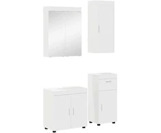 Vonios baldų rinkinys TULUM 4 pcs Balta 60 x 34 x 63 cm